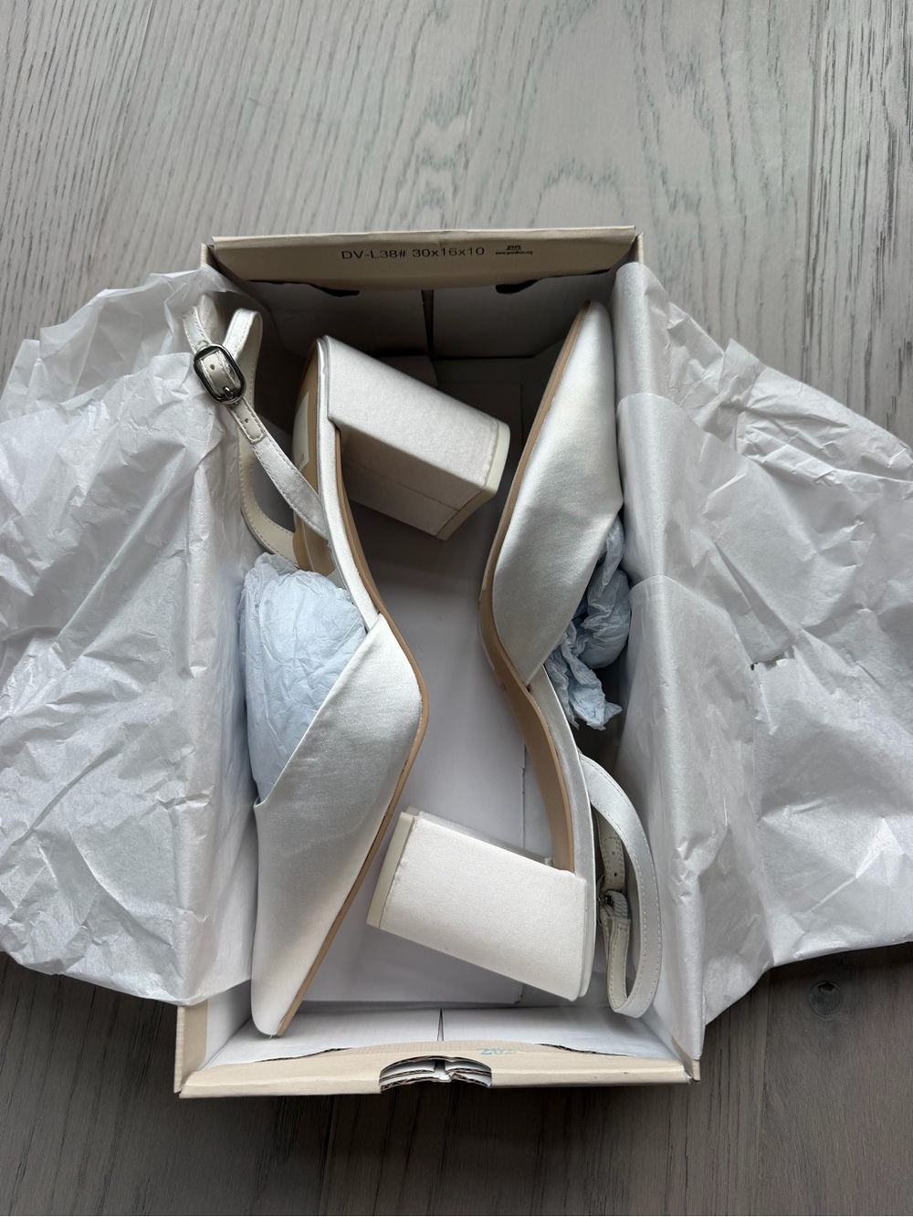 Dolce Vita White Satin Block Heel Slingback Pumps - Women - Wedding - Carel High